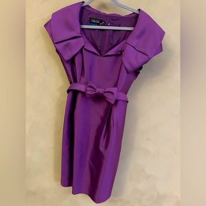 Purple/Plum size 6 Teri Jon Interview dress with belt classic look great conditi